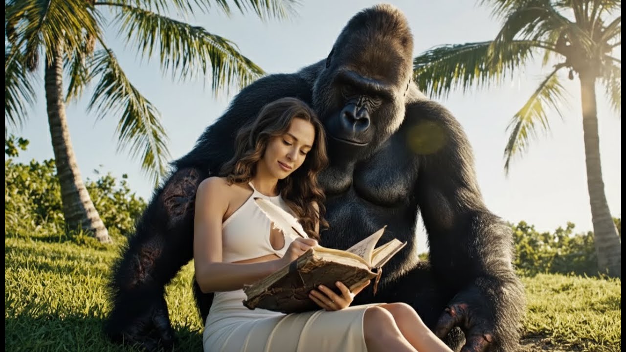 3.6 MILLION YEARS AGO Woman and Gorilla vs  DEADLY Kaprosuchus Epic Battle