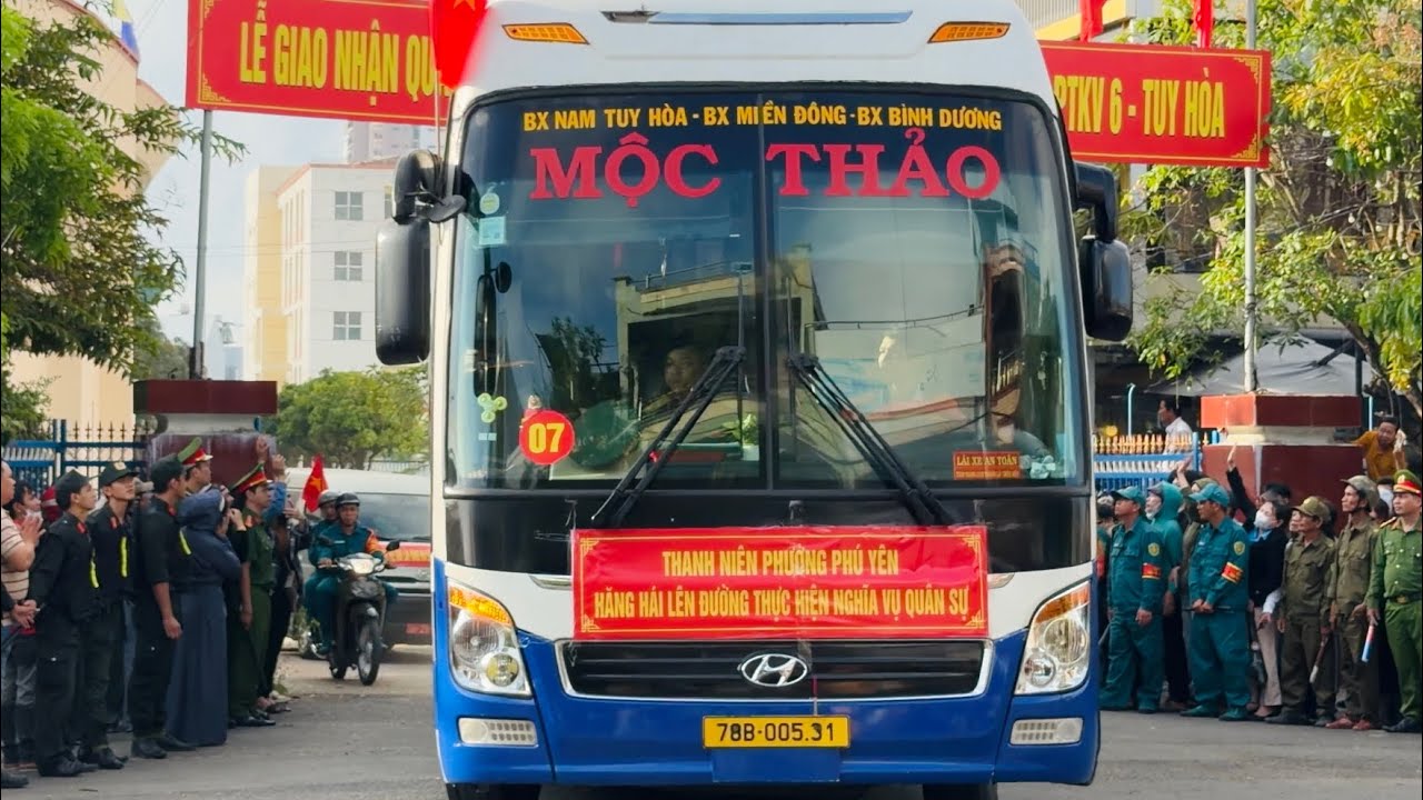 [471] XE KHÁCH GIAO NHẬN LÍNH TẠI TUY HOÀ SÁNG 04/03/2026 #xekhach #giuongnam #automobile #travel 