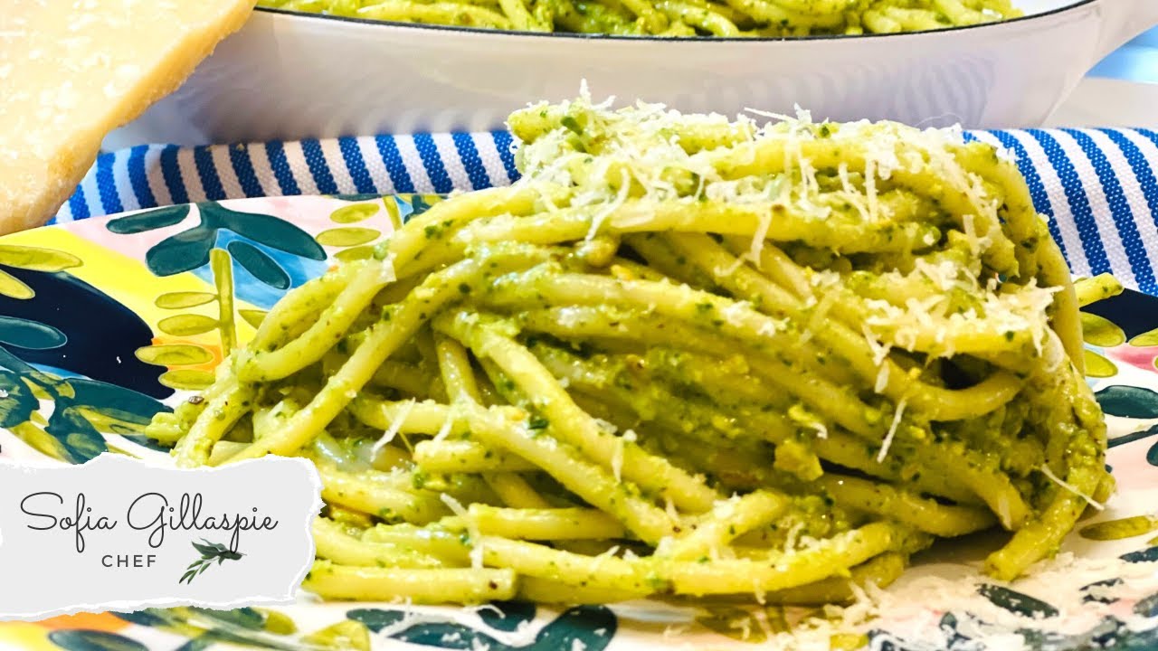 PASTA AL PESTO DE ESPINACA Y PISTACHE | Una receta muy facil de preparar