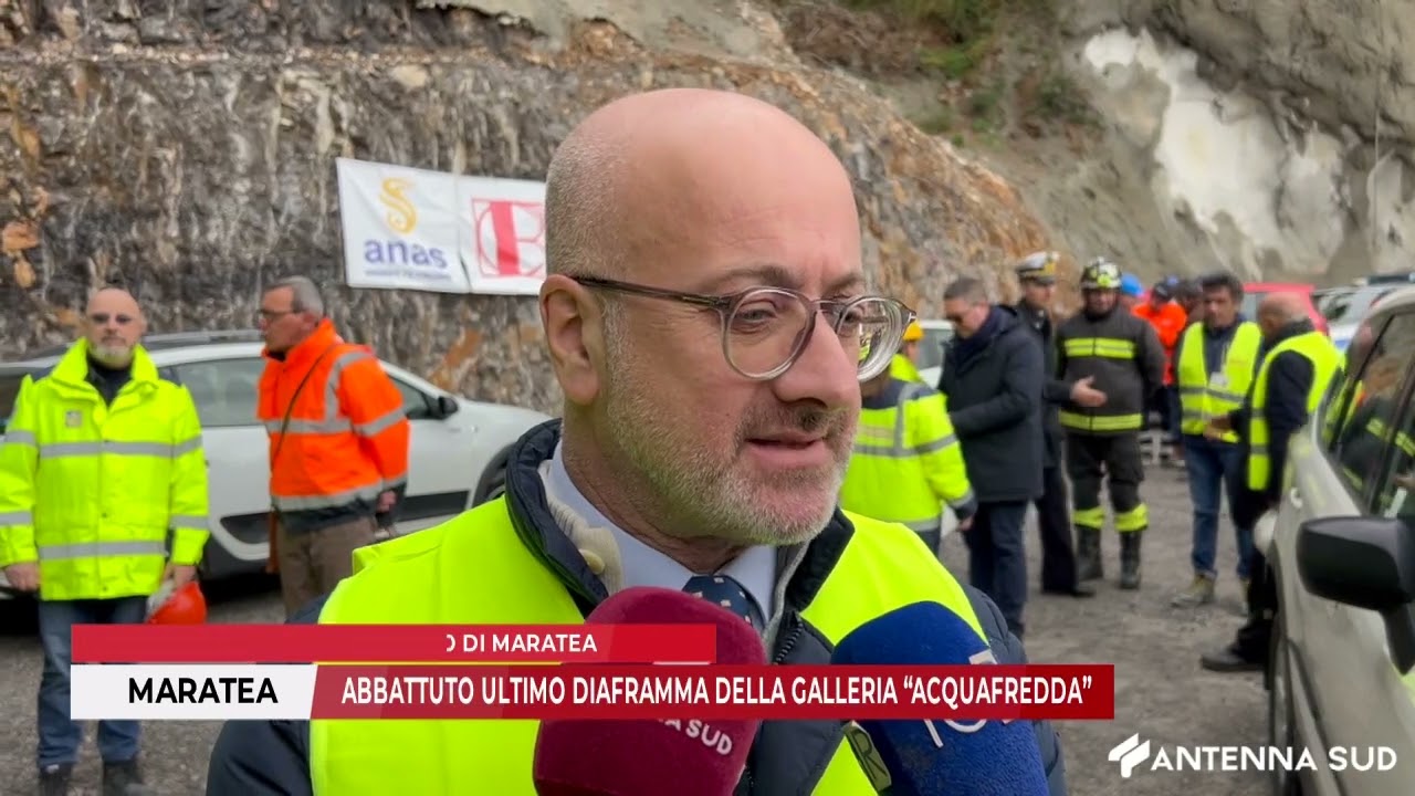 29 GENNAIO 2026 - MARATEA, ABBATTUTO ULTIMO DIAFRAMMA DELLA GALLERIA “ACQUAFREDDA”