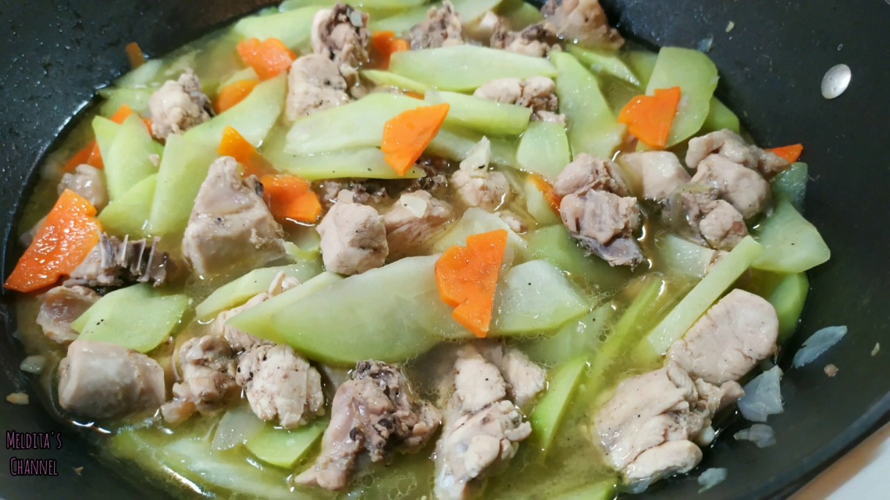 GINISANG SAYOTE AT MANOK | EASY VEGETABLE DISH | LOCKDOWN RECIPE | MELDITA'S CHANNEL