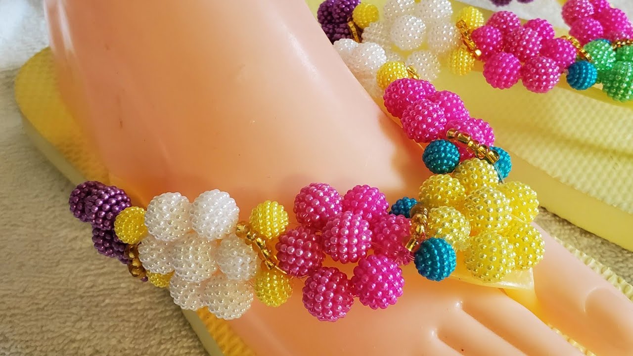 Beaded flip flop DIY