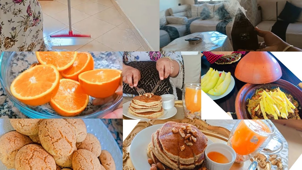 روتين يوم كامل في بيتي 🏠تنضيف البيت لاستقبال العيد 🌸🧺🫧حلوة غريبة سهلة تحضير 🤤🥰 #النظافه #روتين