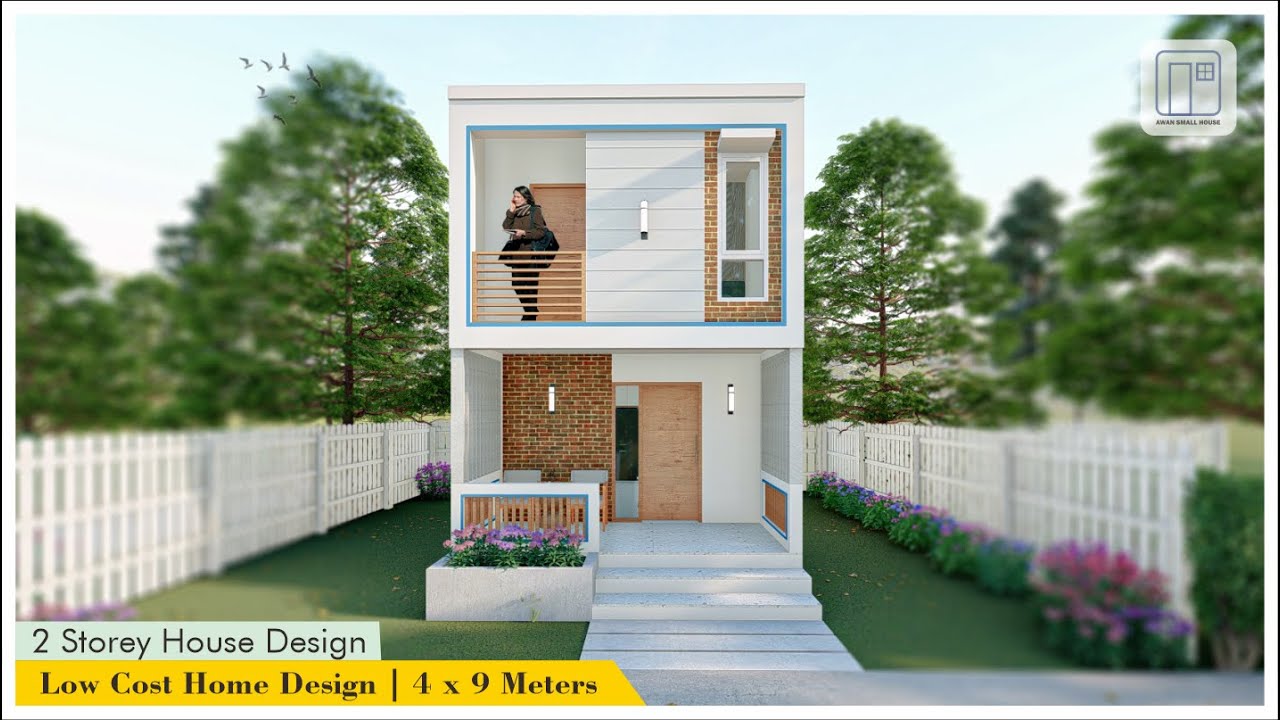 2 Storey Small House Design | Low Cost | 4x9 meter with 2 Bedrooms