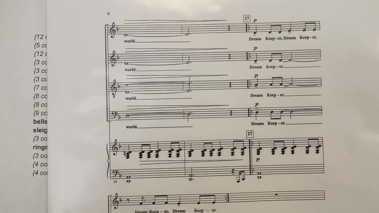 The Dream Keeper words by Langston Hughes music by Rollo Dilworth (high girl's rehearsal track)