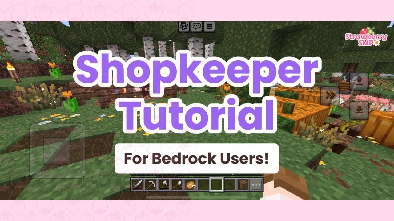 shopkeeper plugin tutorial (for bedrock users) // strawberry smp ʚ🍓ɞ