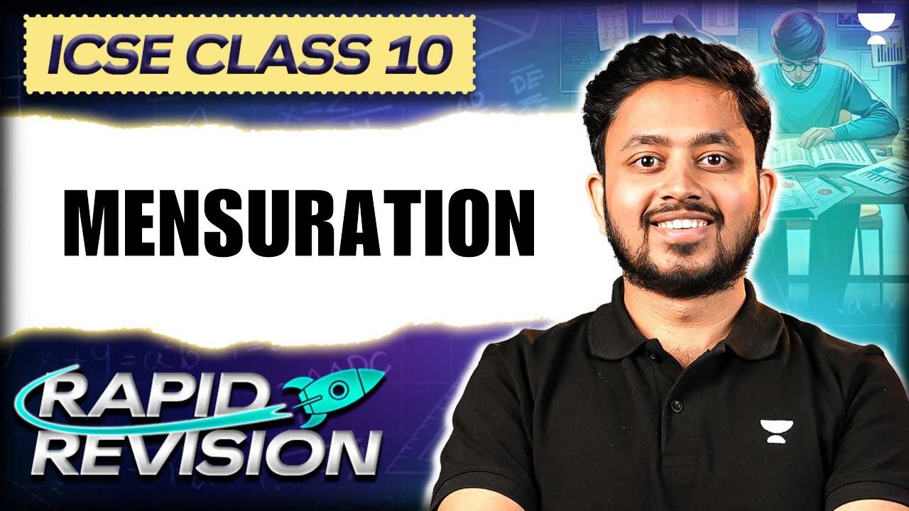 Mensuration | Rapid Revision | Class 10 ICSE Math | Shubhanshu Sir