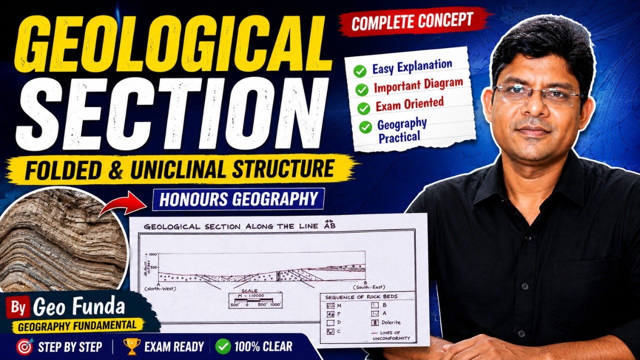 Geological Section ll Folded and Uniclinal Structure ll Honours Geography ll By Geo Funda