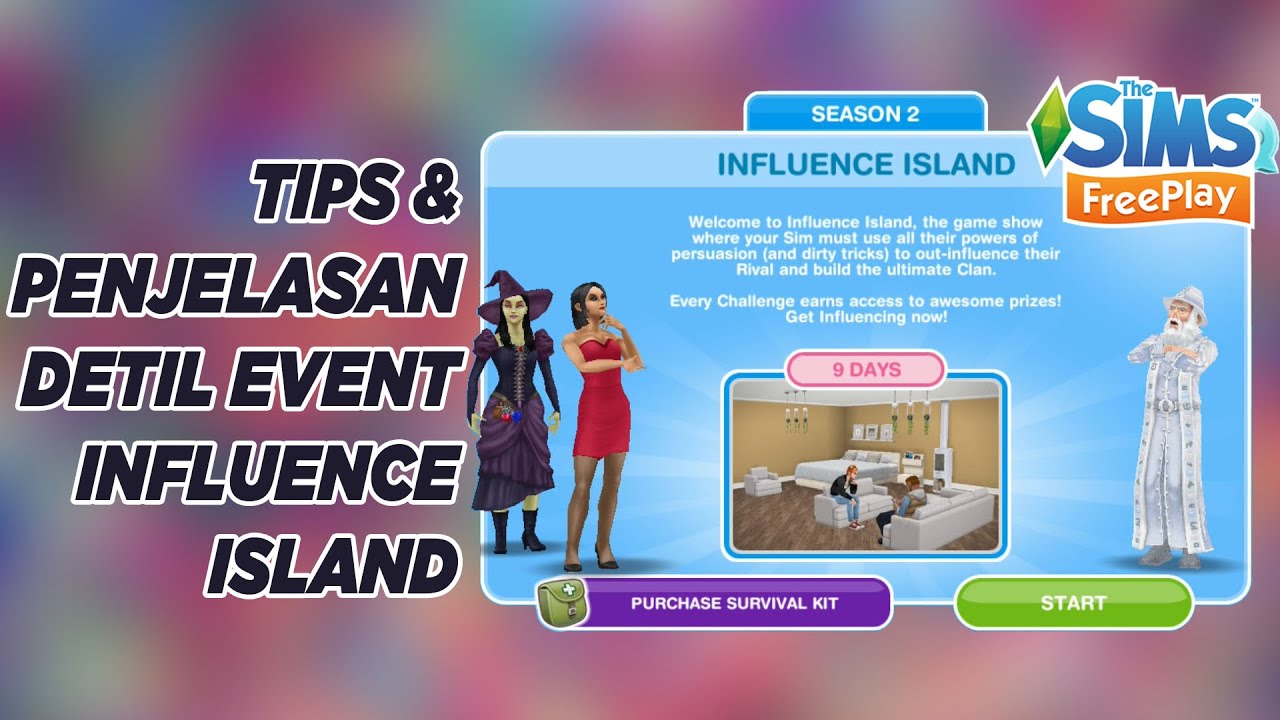 CARA SELESAIKAN & TIPS EVENT ISLAND INFLUENCE - THE SIMS FREEPLAY