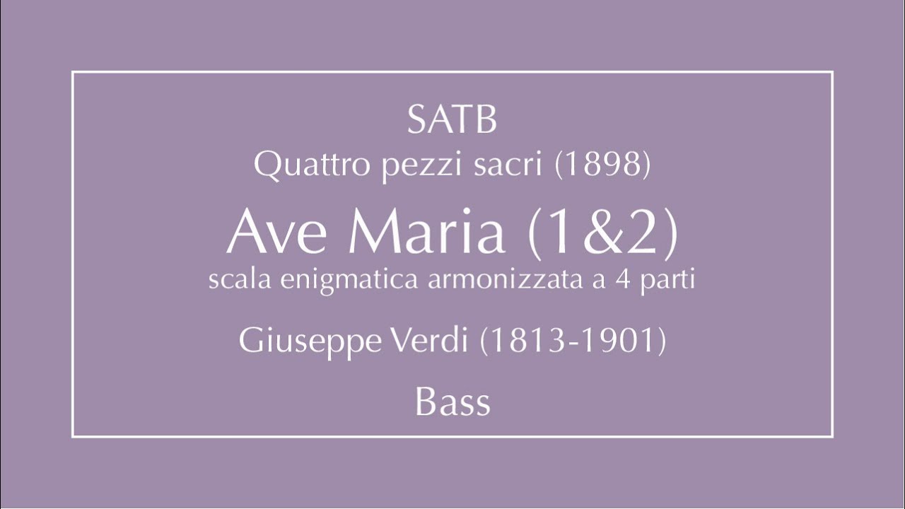 Scala Enigmatica 1&2 - Verdi - Bass