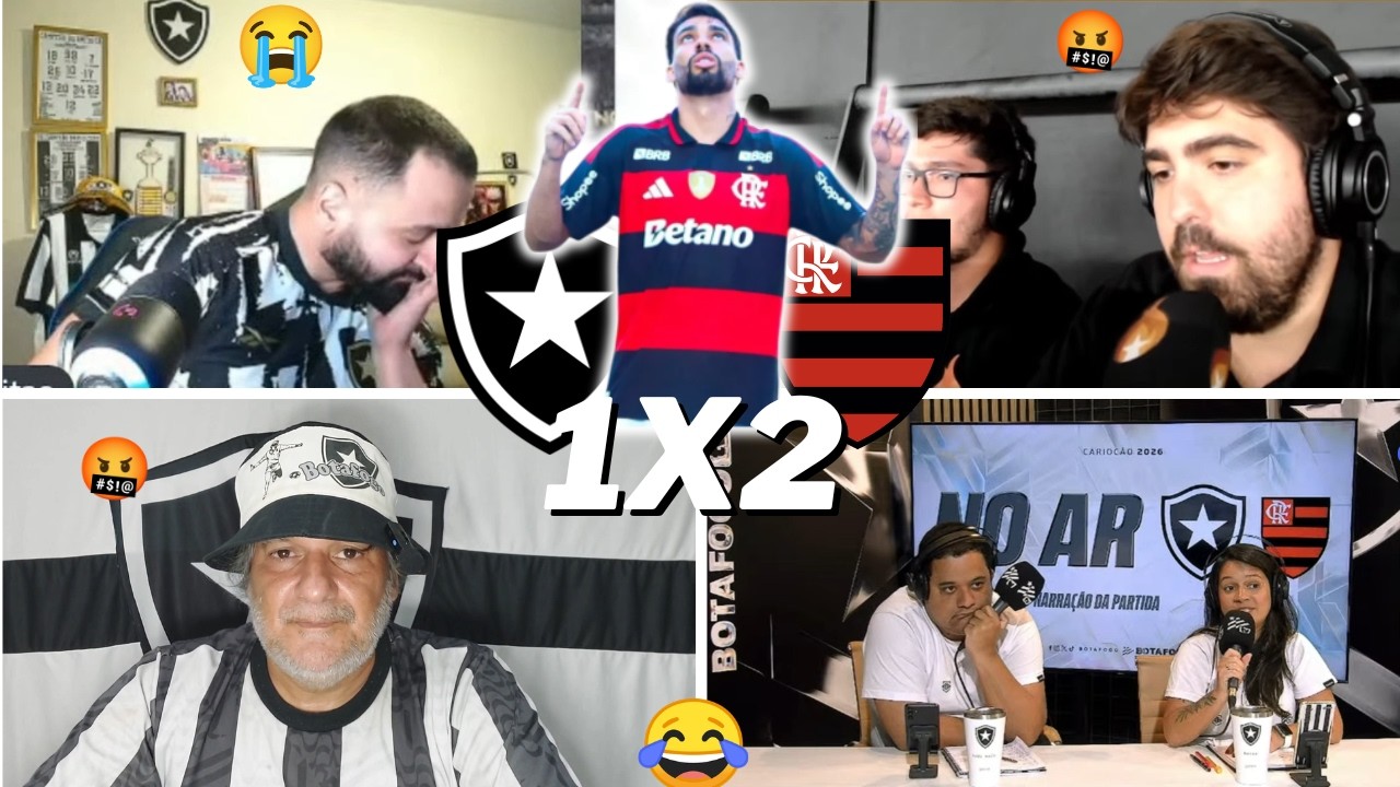 REAÇÕES DOS BOTAFOGUENSES REVOLTADOS | BOTAFOGO 1 X 2 FLAMENGO | CARIOCA 2026- VAMOS RIR KKKK