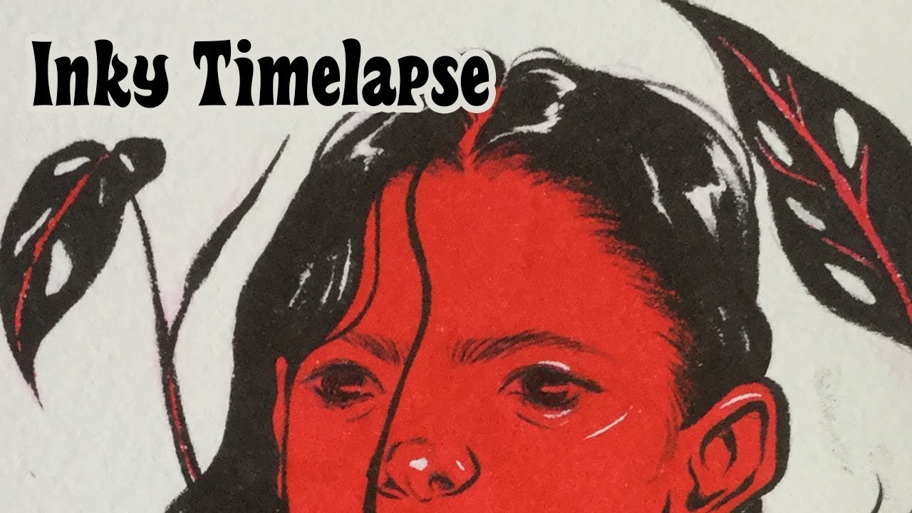 Ink Time-lapse using Pentel Art Brushes