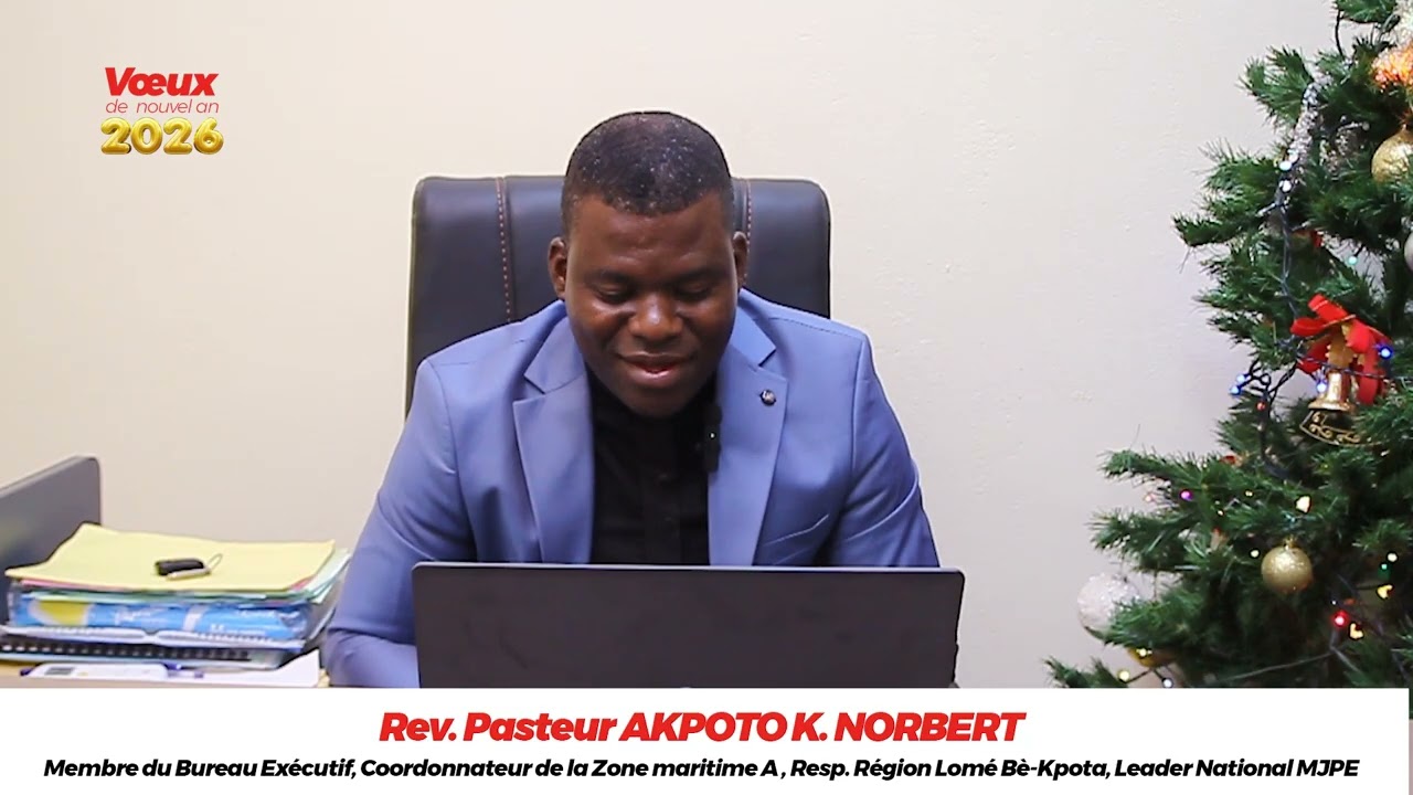 Vœux-2026 (Ewé) du Rev. AKPOTO K. Norbert, Responsable de la Région Ecclésiastique de Lomé Be-Kpota