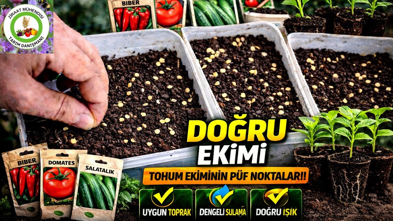 Evde Tohum Çimlendirme Sırrı🌱(Profesyonel Yöntem)🍅Tohum Ekiminde En Büyük HATA❗Böyle Ekmezsen Çıkmaz