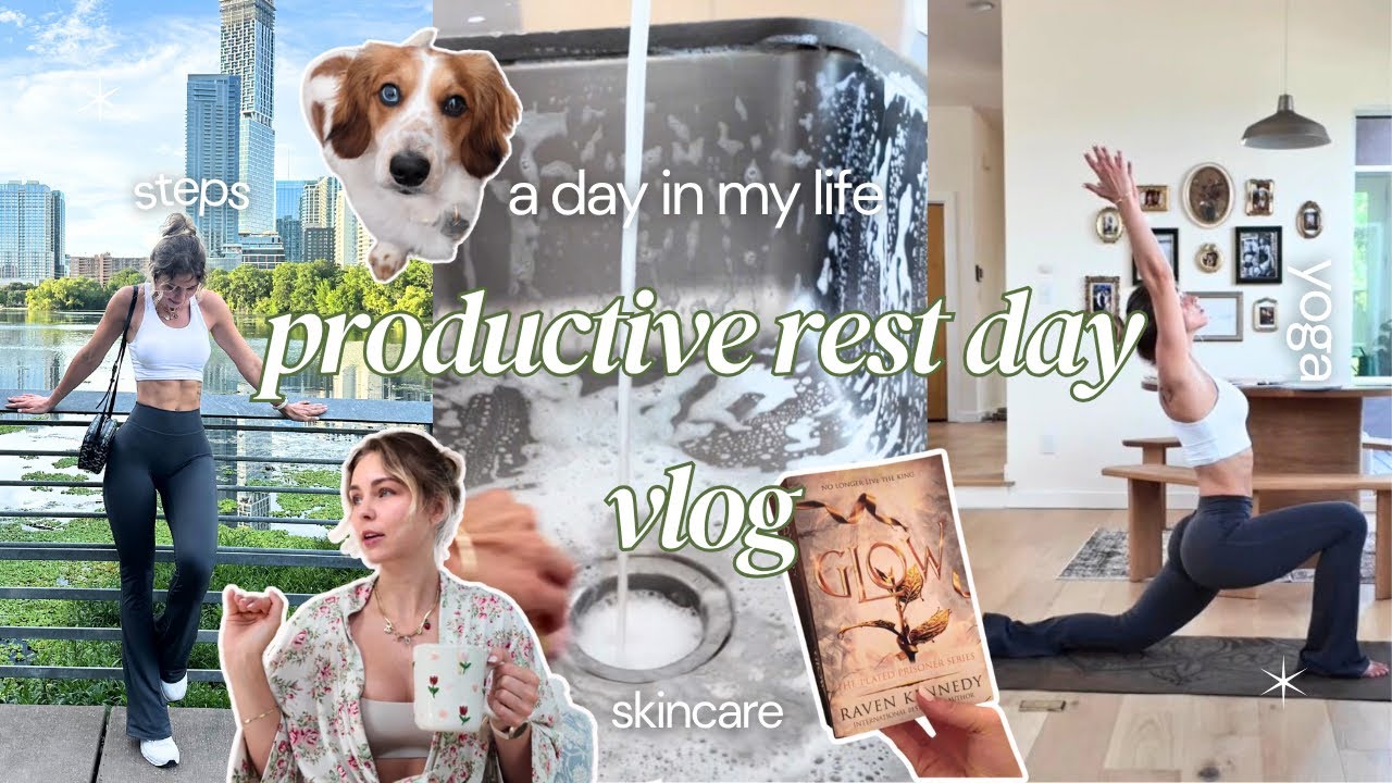 PRODUCTIVE REST DAY VLOG| morning routine, hydrafacial, cleaning | prioritizing self care 🫧