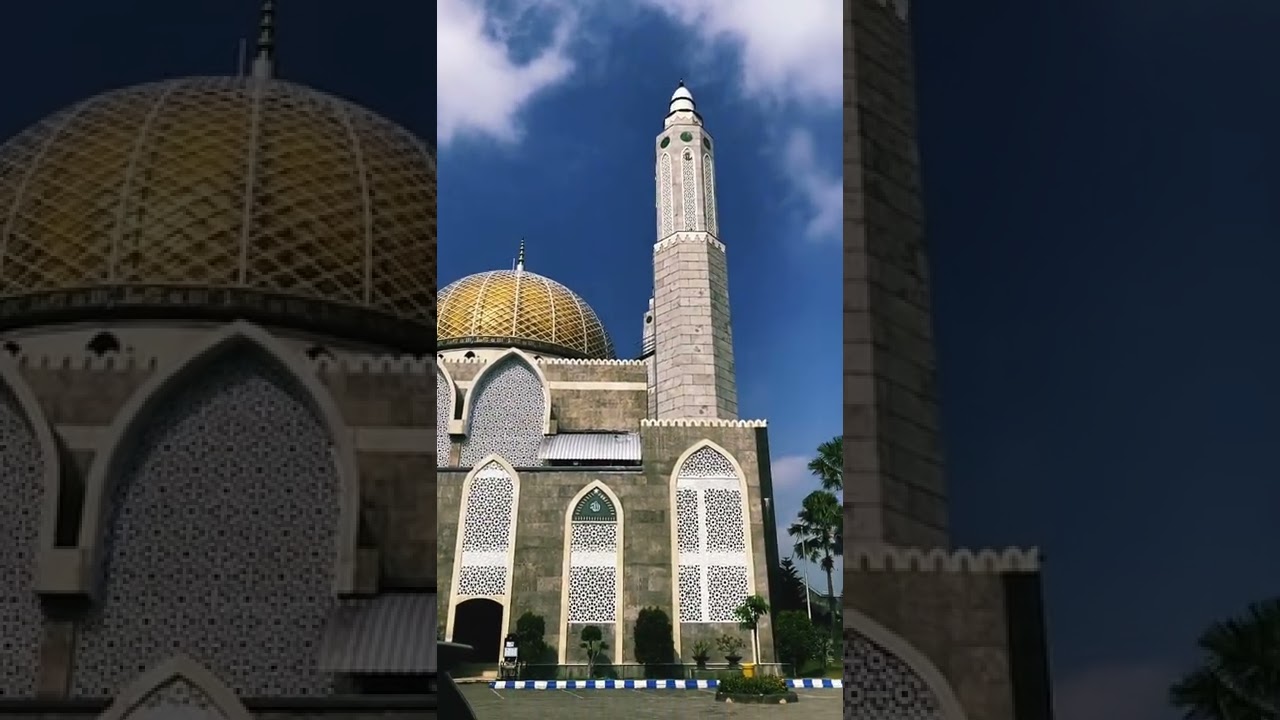 Keindahan masjid di pintu tol kertosono tempat istirahat dan sholat bagi musafir abadi