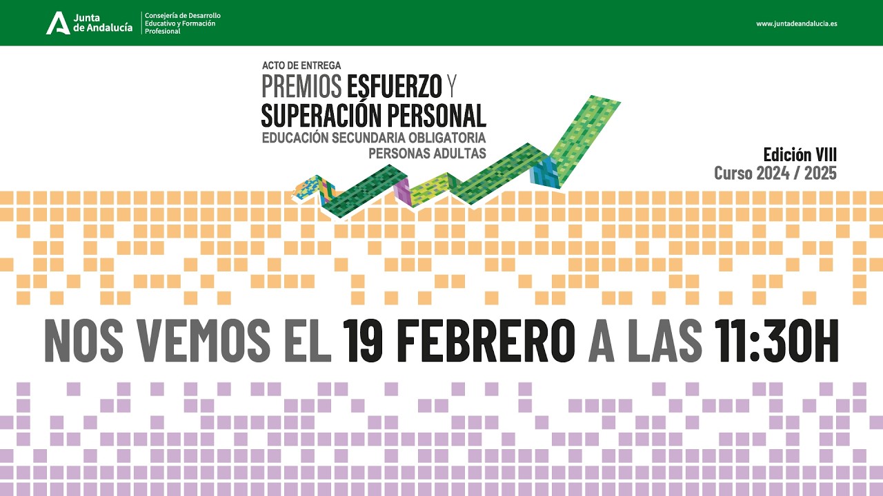 Acto de entrega de los premios esfuerzo y superación personal. Curso 2024/2025