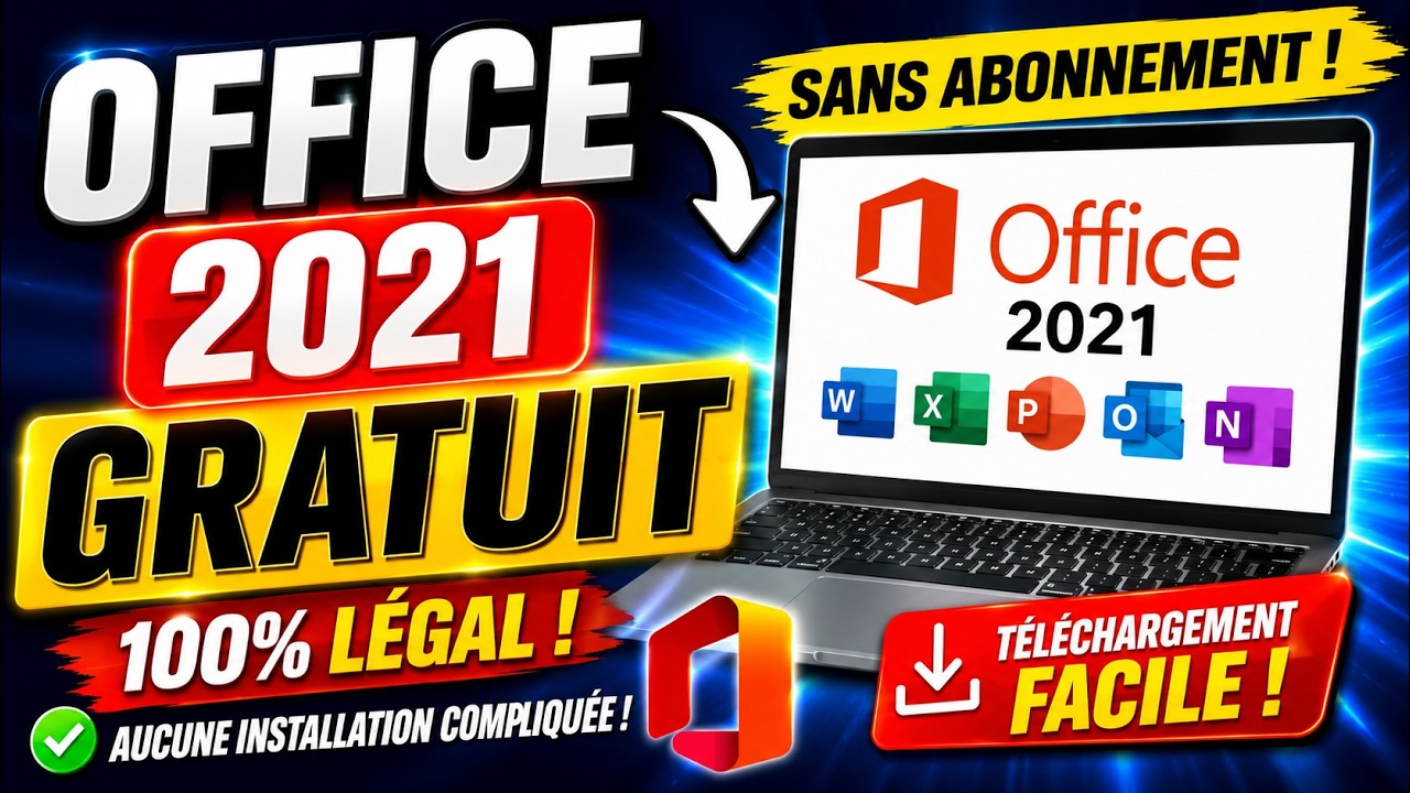 Office 2021 GRATUIT 😱 Méthode OFFICIELLE Microsoft (Windows 10 & 11)