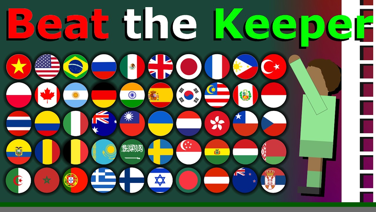 Beat the Keeper - 50 Country Elimination Marble Race