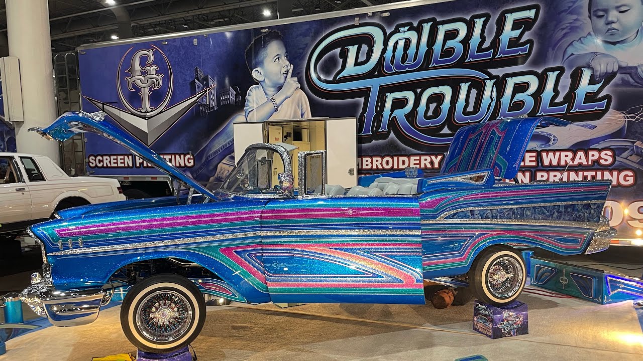 1957 Chevy Convertible , Double Trouble, Lowrider of the Year, Houston Super Show 2021