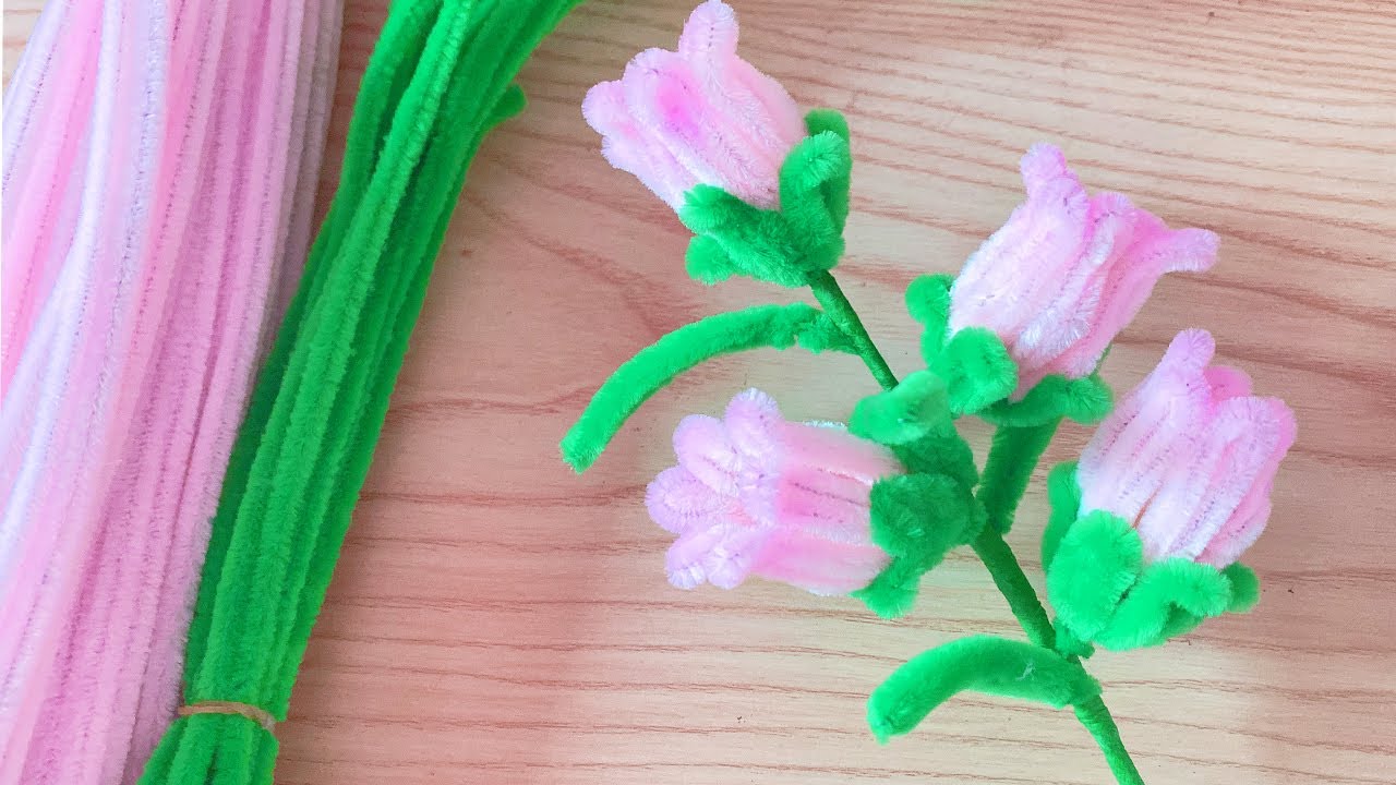 DIY Beautiful - How to make bell flower with pipe cleaners |  pipe cleaners Craft