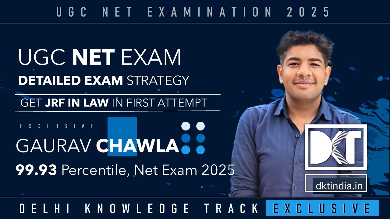 UGC NET Exam | Strategy To Get JRF in Law | By Gaurav Chawala, 99.93 %ile in  NET Exam 2025