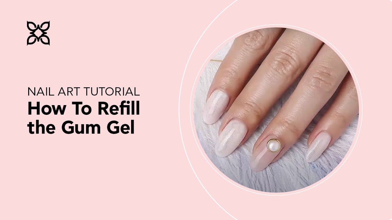 BLUESKY Nail Design Tutorial - How To Refill the Gum Gel