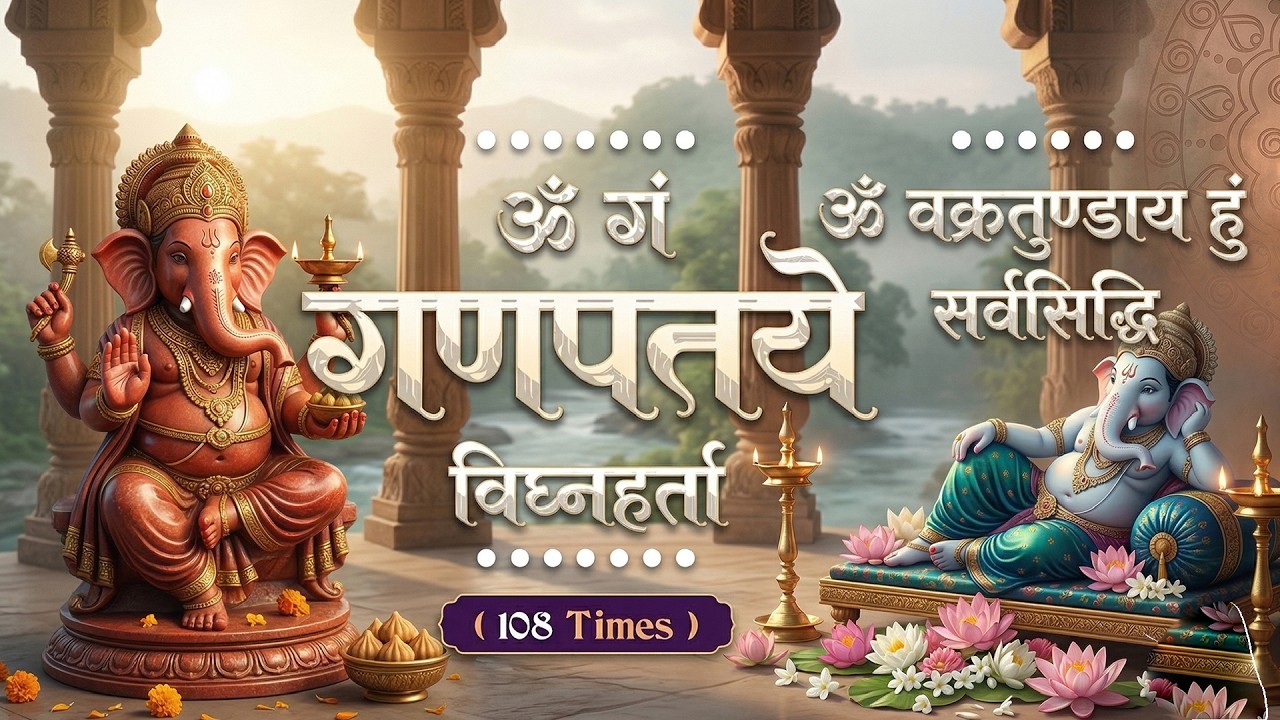 #Ganesh Mantra 108 Times - Om Gan Ganpataye Namo Namah | गणेश मंत्र - ओम गण गणपते नमो नमः