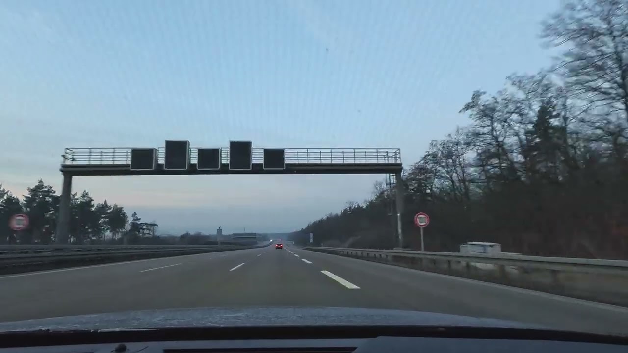 German Autobahn A4 – Twilight ASMR Drive | Dresden → East Saxony | 4K Relaxing Highway Sounds