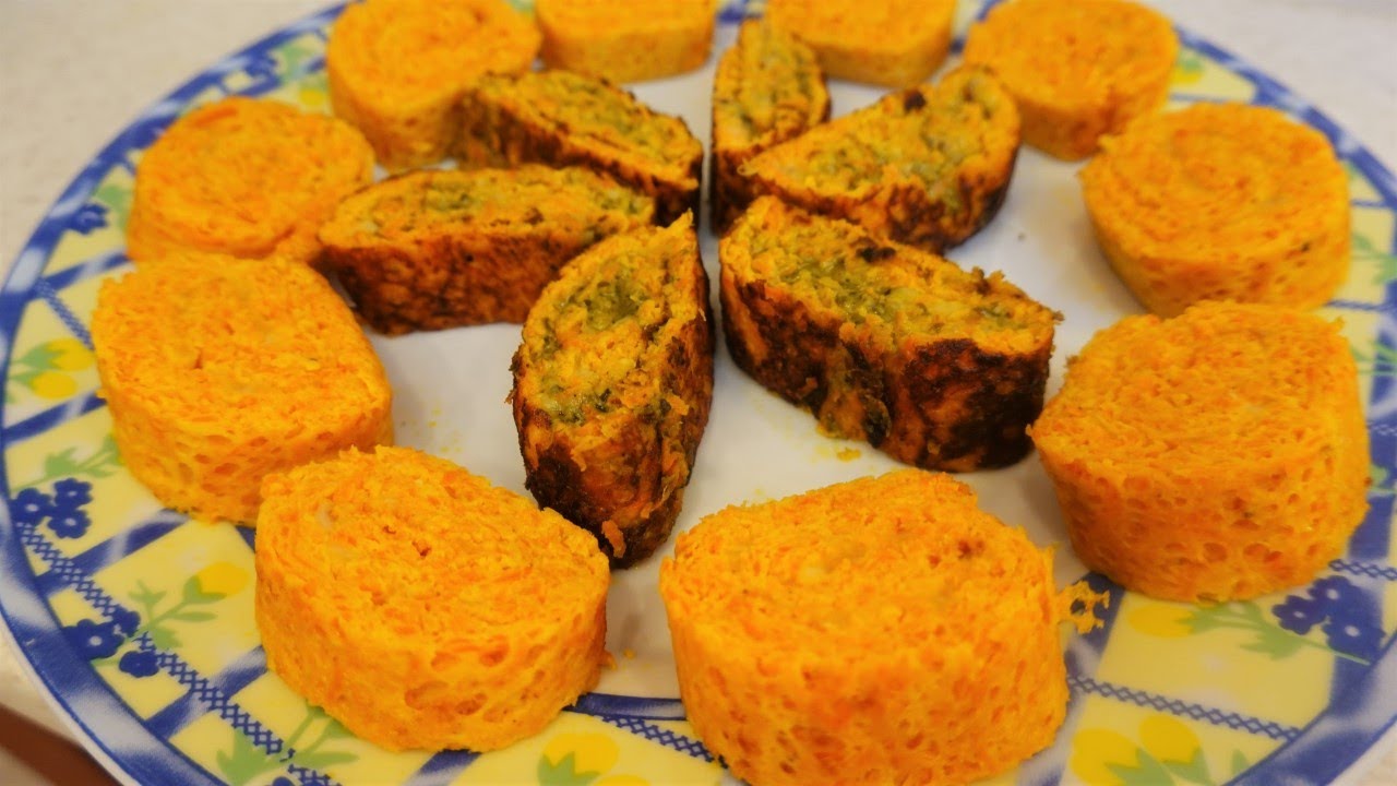 Tender &  Fluffy Carrot Snack Roll 2 Ways ! Carrot Egg Roll Recipes ! Easyvideo