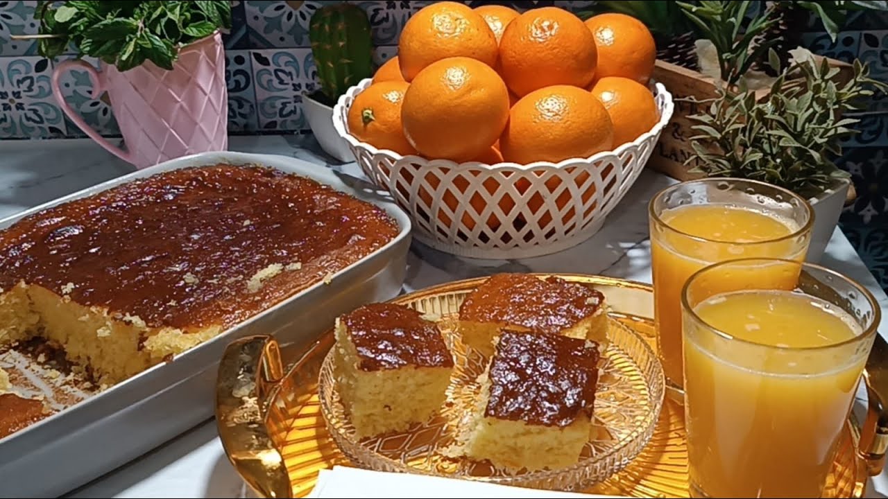 كيكة البرتقال الشتوية 🍊 هشووشة سريعة وتذوب ذوبان في الفم 😋 بنة وريحة وفيحة استغلوا موسم البرتقال