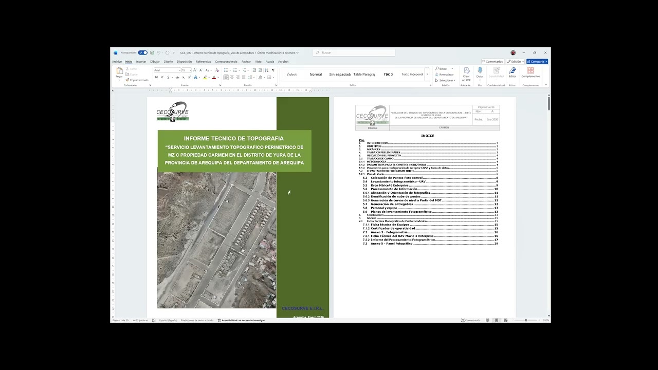 como generar el informe en itwin