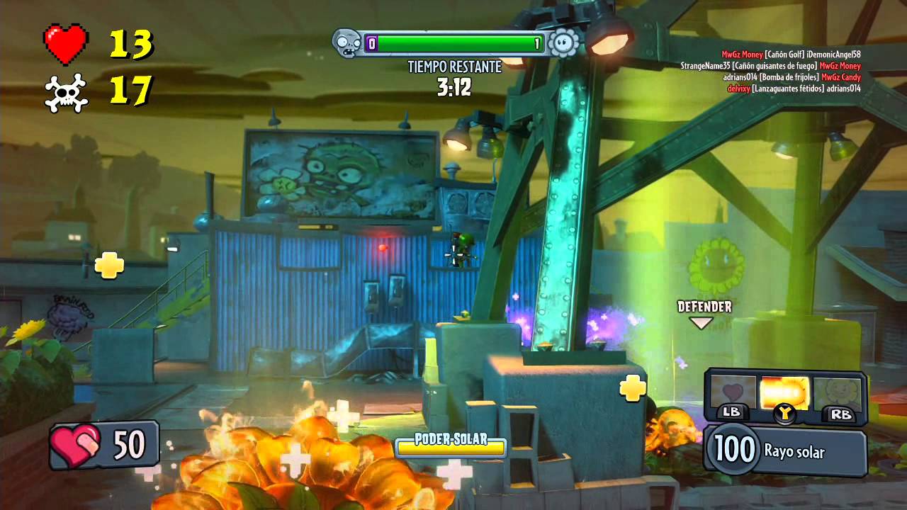 Plantas vs Zombies Garden Warfare | 30 bajas 10 resurecciones| Reto #6
