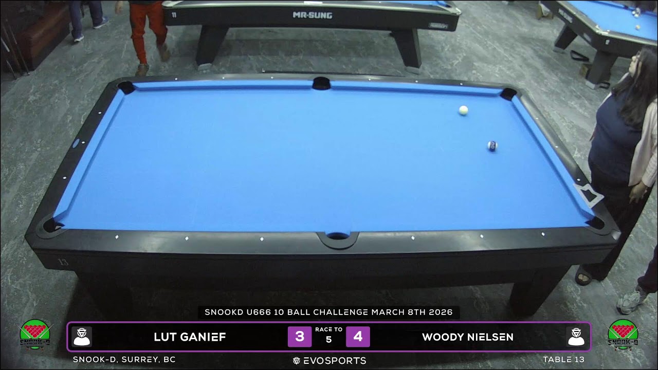 LUT GANIEF vs WOODY NIELSEN - SNOOK-D - TABLE 13 | EvoSports
