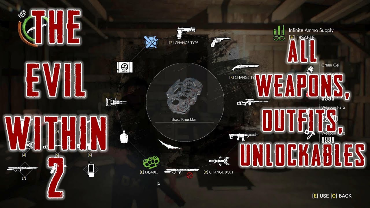 The Evil Within 2: All Weapons, Outfits and Unlockables [Burst Handgun, Brass Knuckles, Magnum, etc]