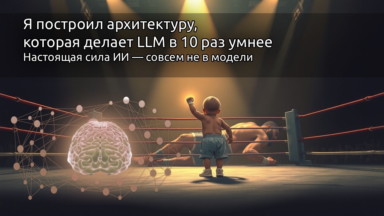 Я построил архитектуру, которая делает LLM в 10 раз умнее