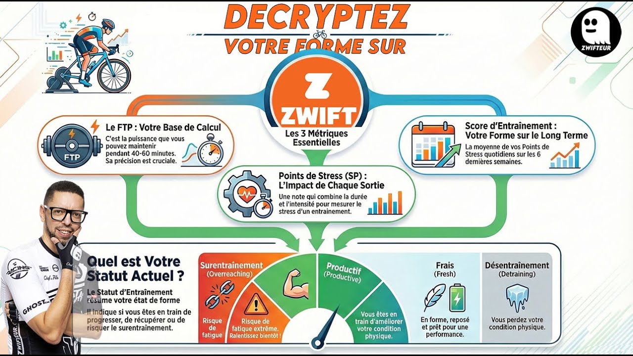 [ZWIFT] Tuto - D&eacute;cryptez votre forme physique sur Zwift (FTP, Fitness & Performances)