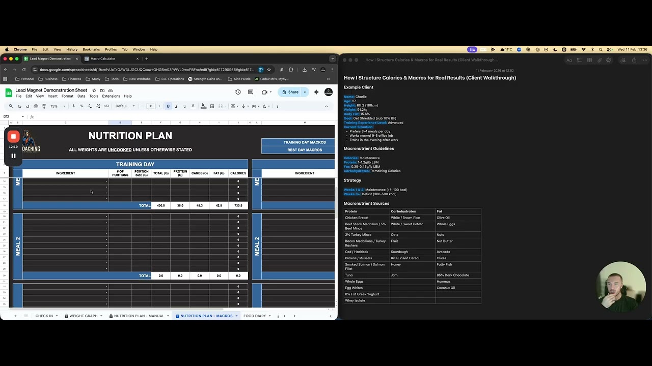 How I Structure Calories & Macros for Real Results (Client Walkthrough)