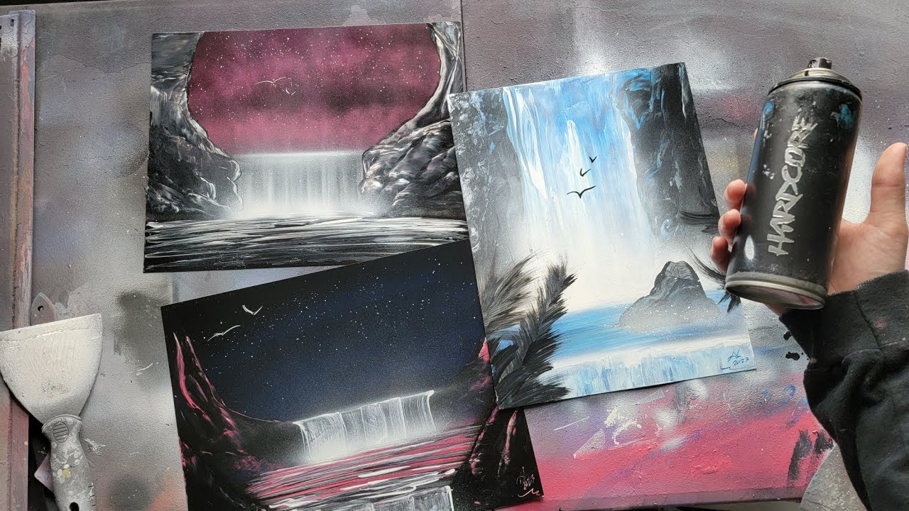 Creating Waterfalls: Spray Paint Art Tutorial, Tips and Tricks!