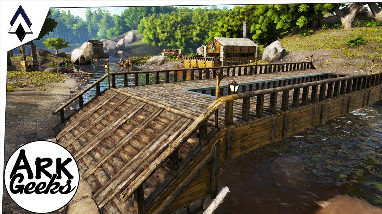 Bridge Building and Dynamic Pillars : Ep3 : Geeks Patron Servers : ARK Gameplay