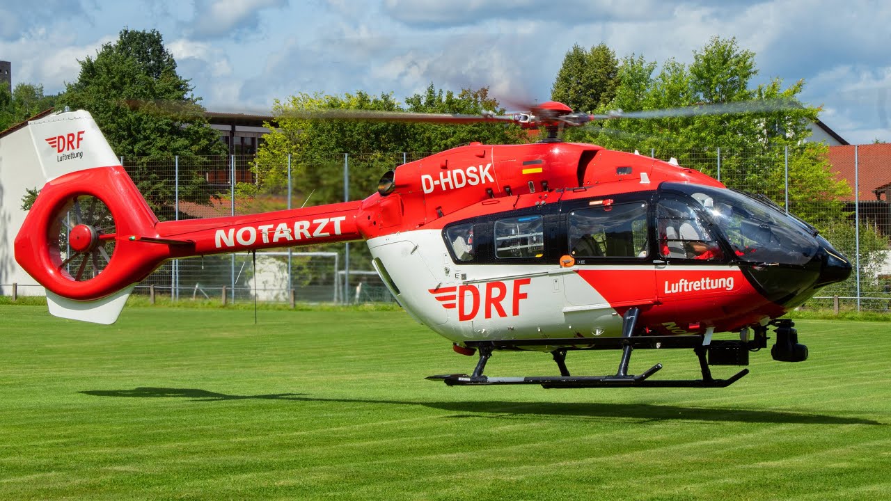 DRF Luftrettung | Start Christoph Nürnberg in Münchberg | H145 D-HDSK