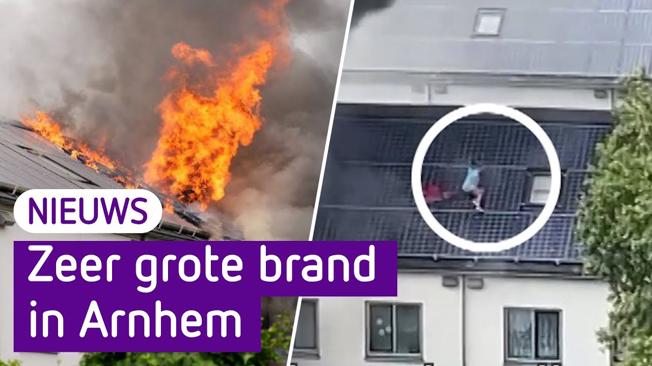 Zwangere vrouw ontsnapt via dak