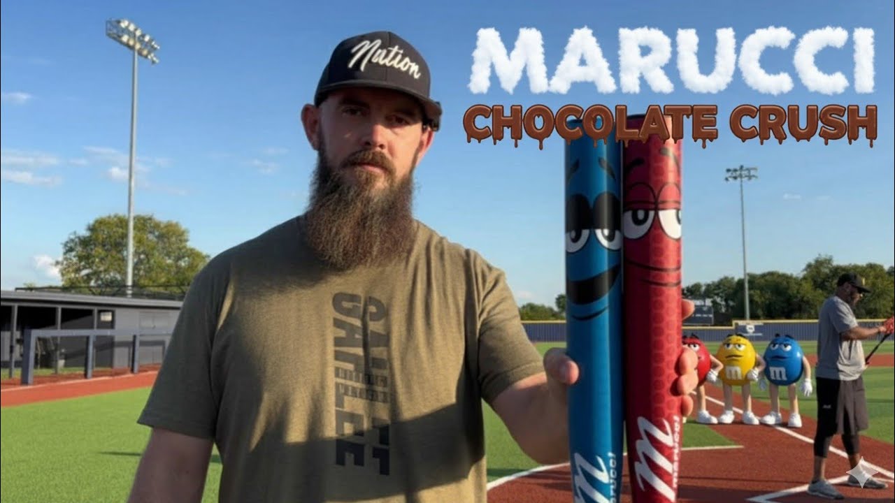 Отбиваем мяч Marucci Chocolate CRUSH (синий / красный) | USSSA Slowpitch отбивает
