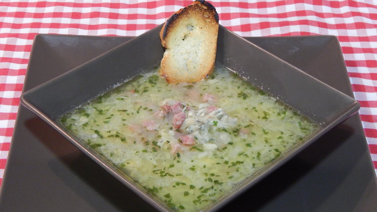 Receta de la sopa de almejas
