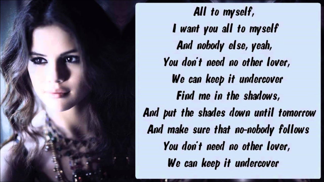 Selena Gomez - Undercover Karaoke / Instrumental with lyrics on screen