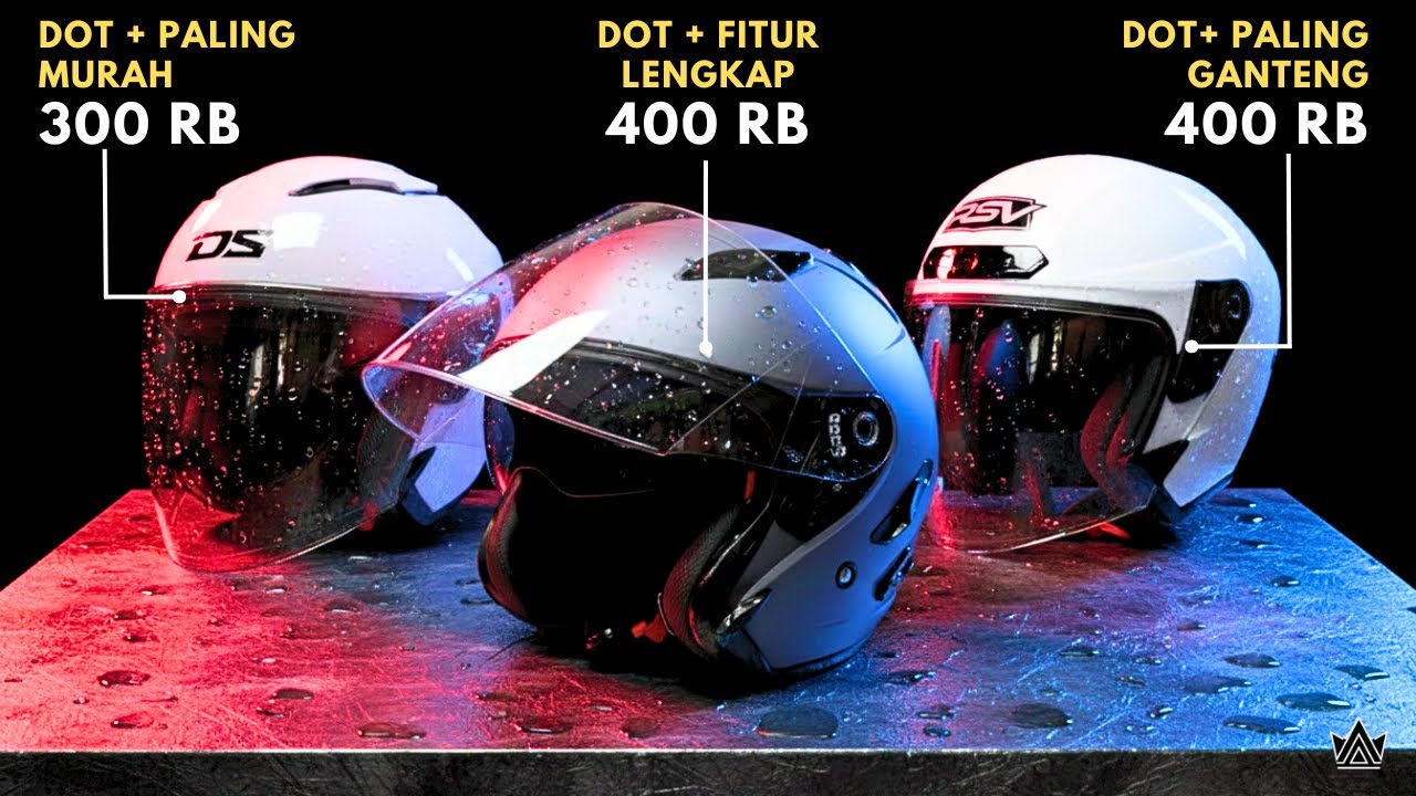 AMAN GA HARUS MAHAL‼️7 Helm Half Face DOT under 400 Ribuan Terbaik 🔥
