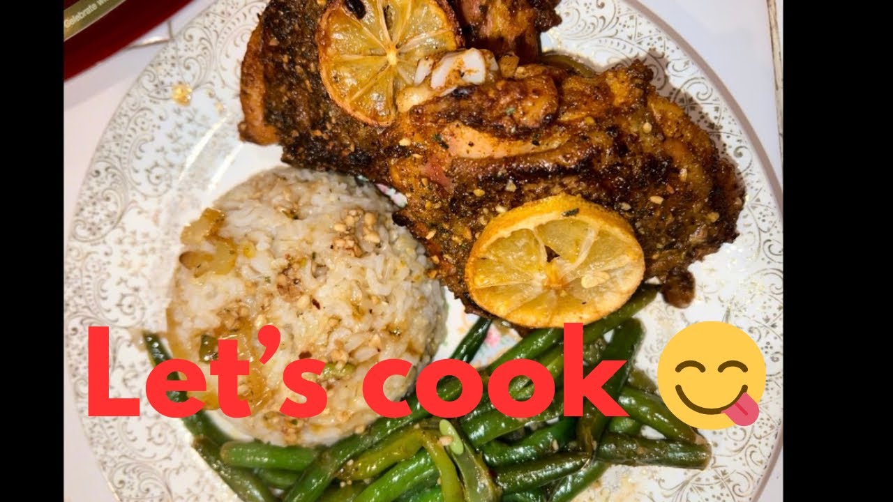 Lemon and herb chicken dinner 🩷❤️ my way 