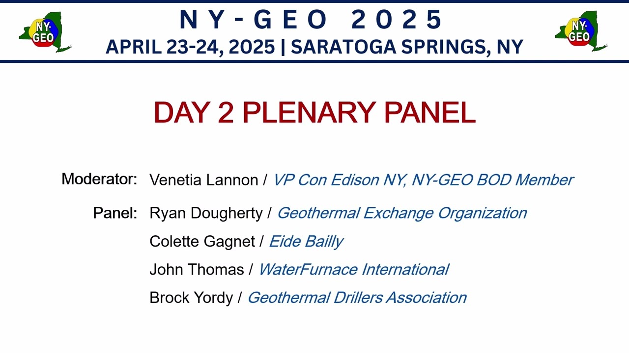 Day 2 Plenary Panel: Change in Administration; Geo Industry Impacts & Actions