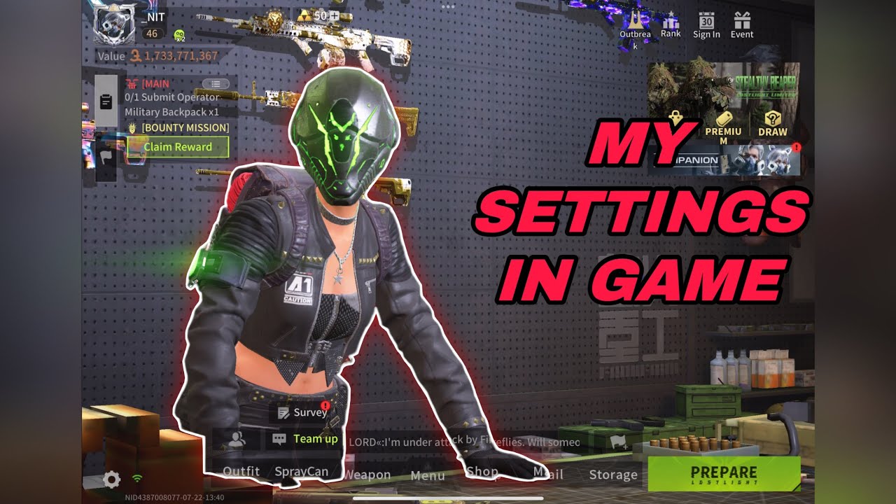 I show you my in-game settings -Lost Light