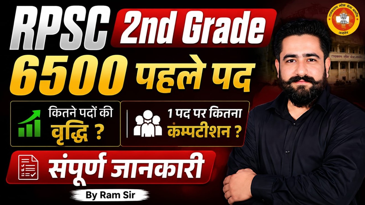 RPSC 2nd Grade 2026 Big Update | Total Vacancy | Competition Analysis | Ram Sir